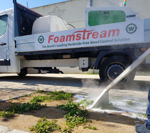 Control weeds with foam
